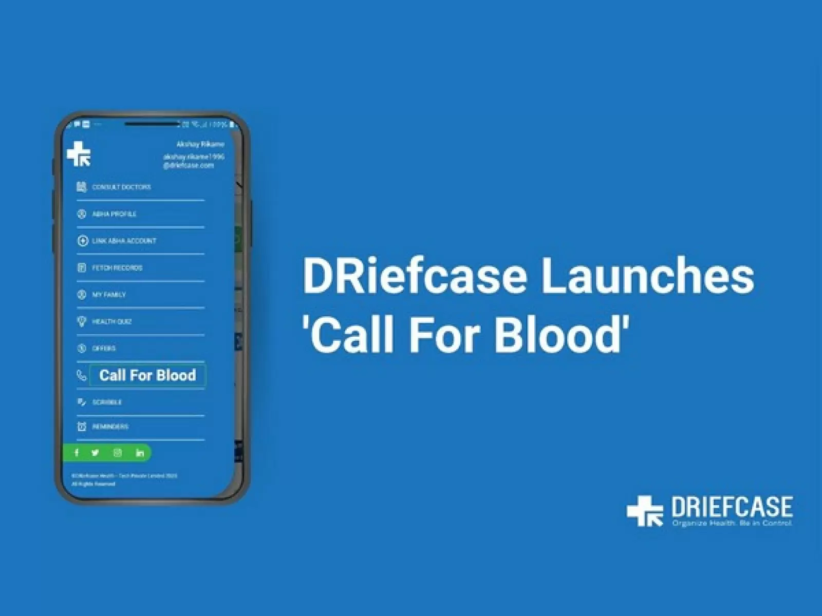 DRiefcase Launches 'Call for Blood' Feature to Connect Blood Donors with Patients in Need